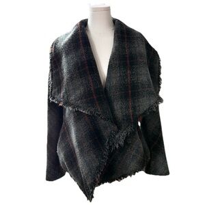 Anthropologie Aryn K Plaid Wool Jacket